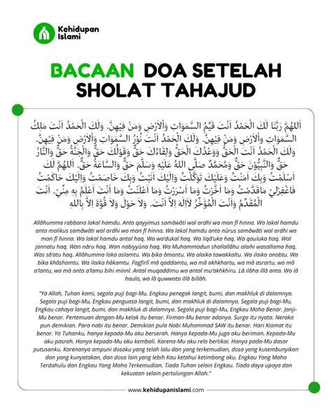 Doa Sholat Tahajud
