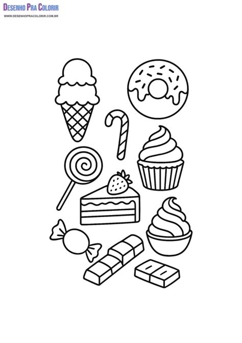 Doces Para Colorir