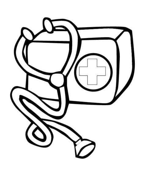 Doctor With Medical Kit Coloring Page Freeprintablecoloringpages Net Doctor Kit Coloring Page - Doctor Kit Coloring Page