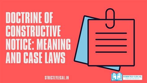 Doctrine Of Constructive Notice