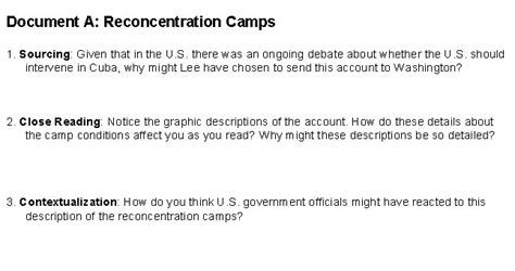 Document A Reconcentration Camps Answer Key
