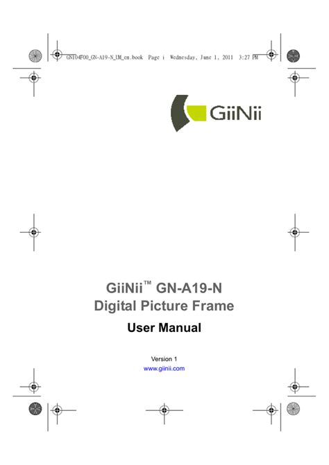 document about giinii user manual is available on print