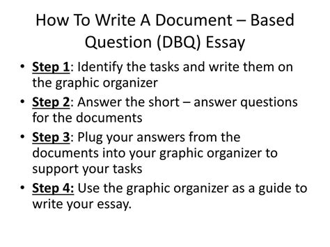 Document Based Question Essay Ap World History