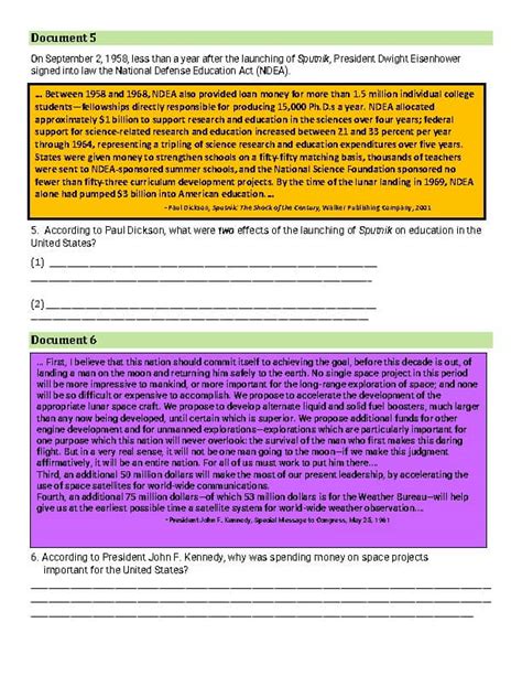 Document Based Questions Activity 4 Answer Key
