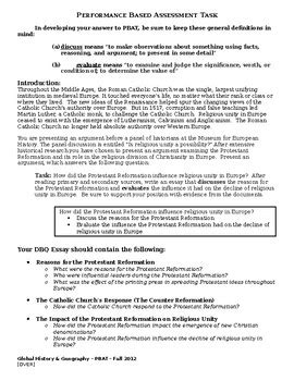 Download Document Based Questions Middle School Reformation 
