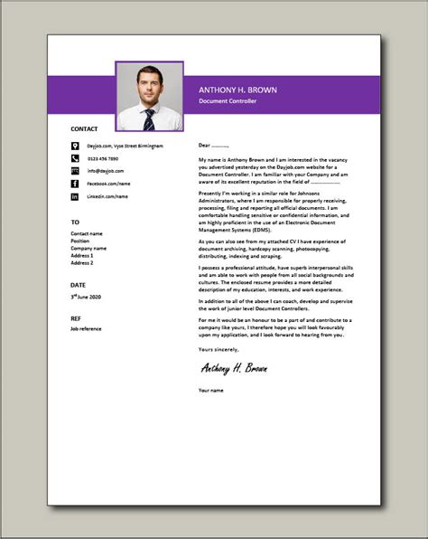 Full Download Document Controller Cover Letter 