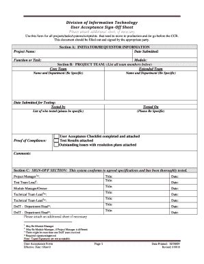 Full Download Document Template For Uat Sign Off 