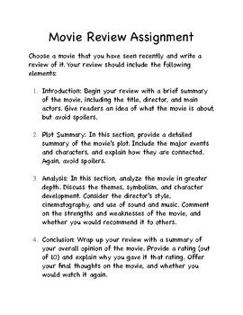 Read Online Documentary Review Assignment 
