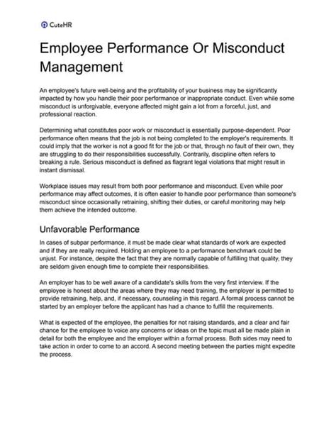 Download Documenting Employee Misconduct 