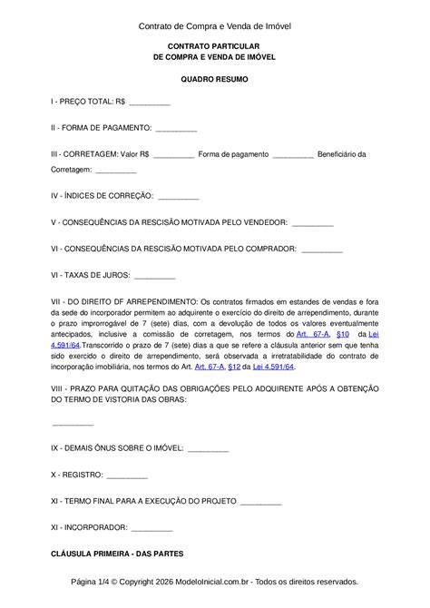Documento De Compra E Venda De Terreno