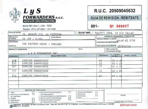 Documentos Comerciales Para Exportar Peru Ejemplos