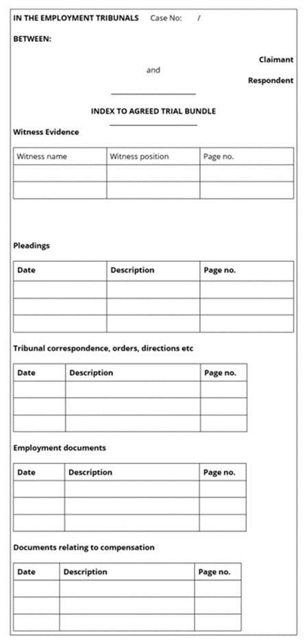 Full Download Documents For Employment Tribunal 