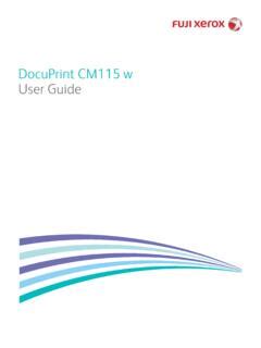 Docuprint Cm115 W User Guide Fuji Xerox World Wide