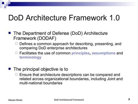 Dod Architecture Framework 20 A To Applying Systems Engineering To Develop Integrated Executable Architectures