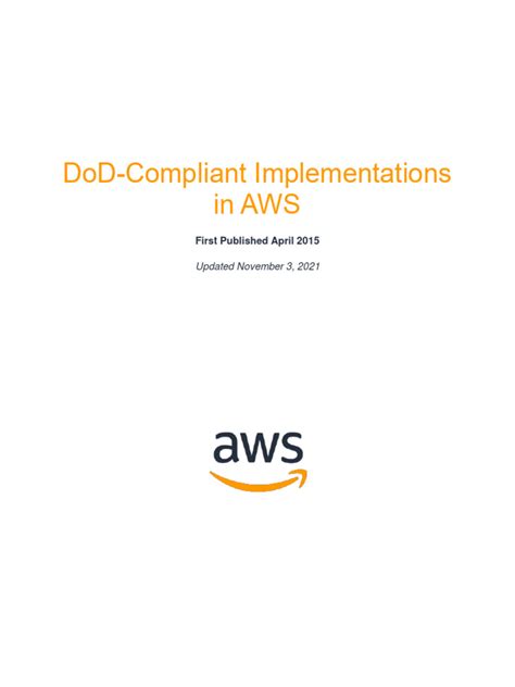 Dod Compliant Implementations In The Aws Cloud