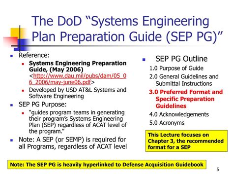 Download Dod Systems Engineering Plan Preparation Guide 