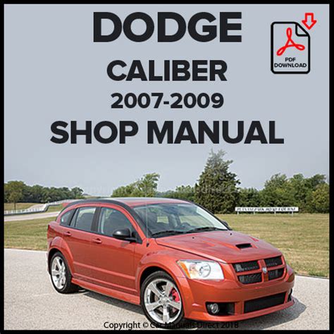 Dodge Caliber 2007 2009 Workshop Manual