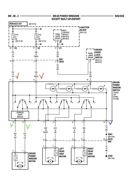 dodge caravan power window wiring diagram