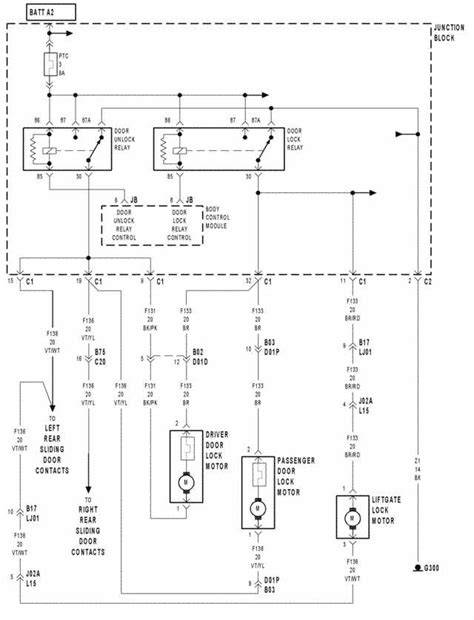 dodge ram power door lock schematic
