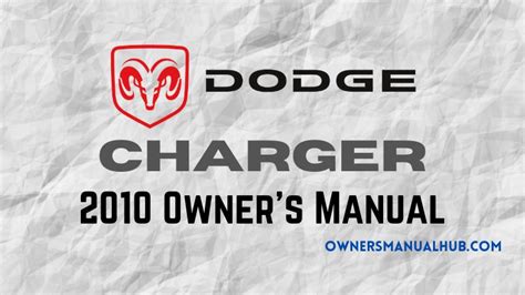 Download Dodge Charger Pdf Service Repair Workshop Manual 2006 2010 