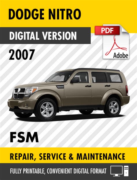Read Dodge Nitro 2007 Workshop Repair Service Manual Pdf 