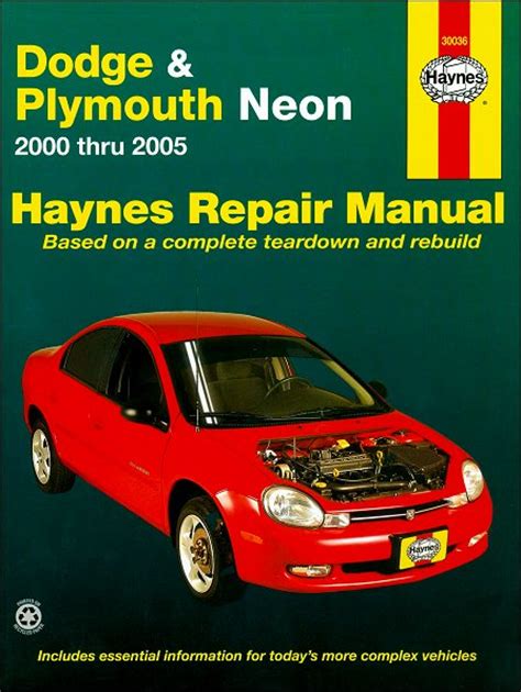 Read Dodge Plymouth Neon Automotive Repair Manual Full Online 