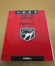 Read Dodge Viper Service Manual 