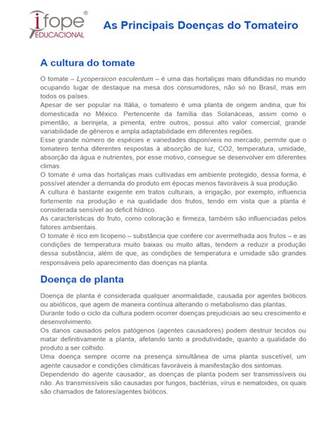 Doenças Do Tomateiro