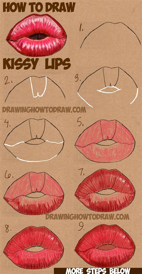 does lip shape affect kissing people drawing hairstyles