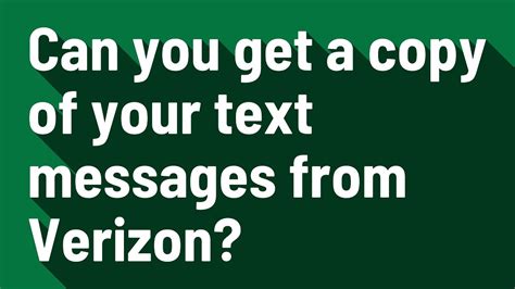 does verizon have copies of text messages