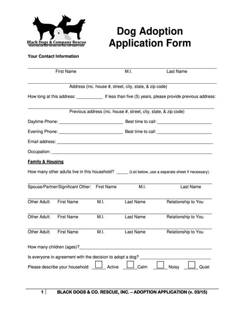 Dog Adoption Document