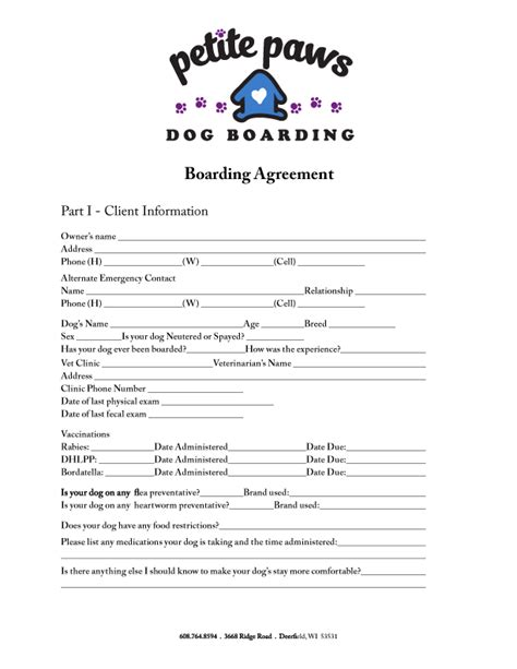 Dog Boarding Templates