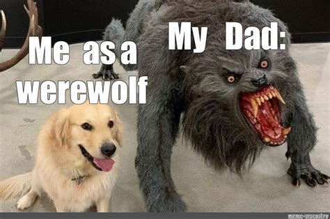 dog next to werewolf meme