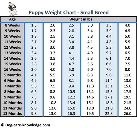 Dog Weight Chart By Breed