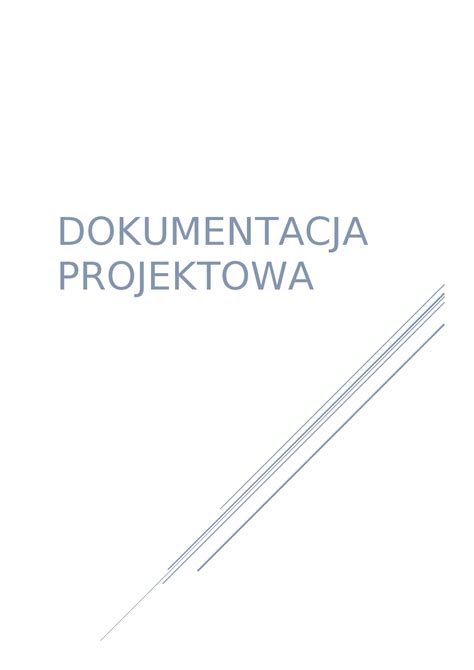 dokumentacja projektowa informatyka