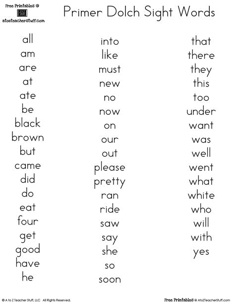 Dolch Word List For Teachers And Parents Spelling 5th Grade Dolch Words List - 5th Grade Dolch Words List