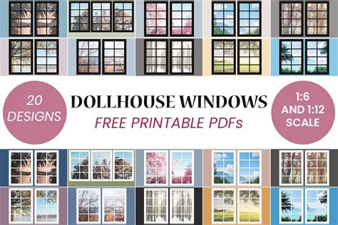 doll house windows and signs Miniature printables, Miniature crafts