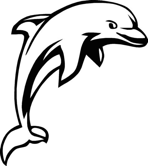 Dolphin Clip Art Black And White
