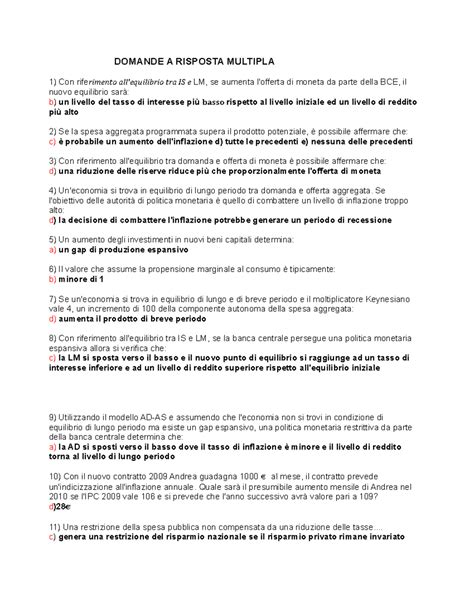 Full Download Domande A Risposta Multipla Distributore 
