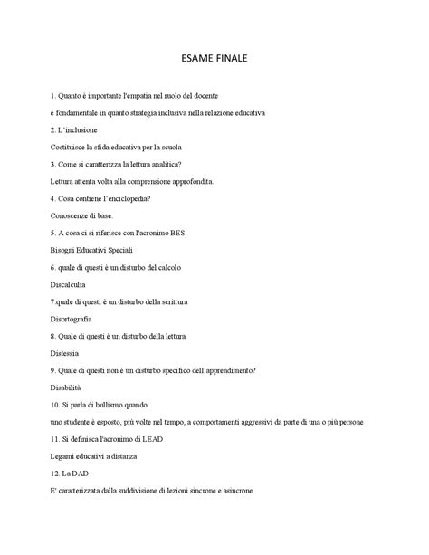 Read Domande Per Esame Finale Con Risposte 
