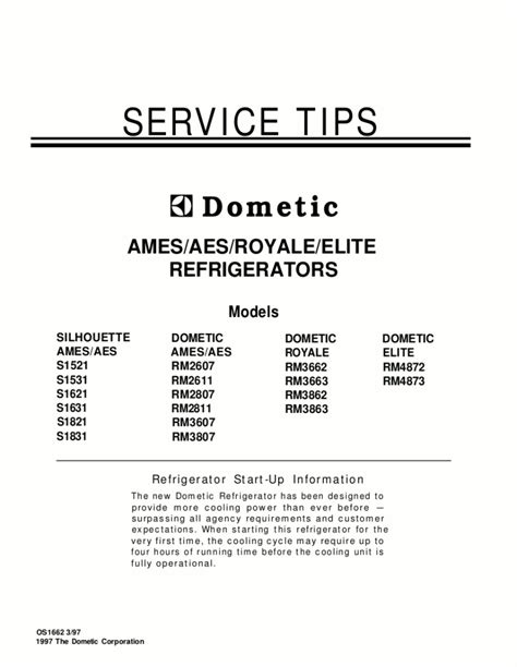 Read Online Dometic Refrigerator Service Manual File Type Pdf 
