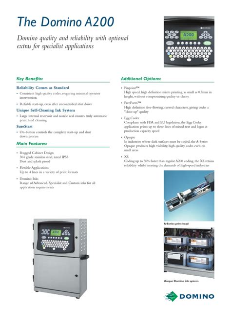 domino a200 inkjet printer