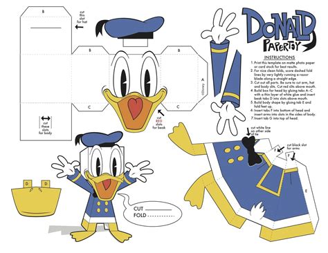 Download Donald Duck Paper Toy 