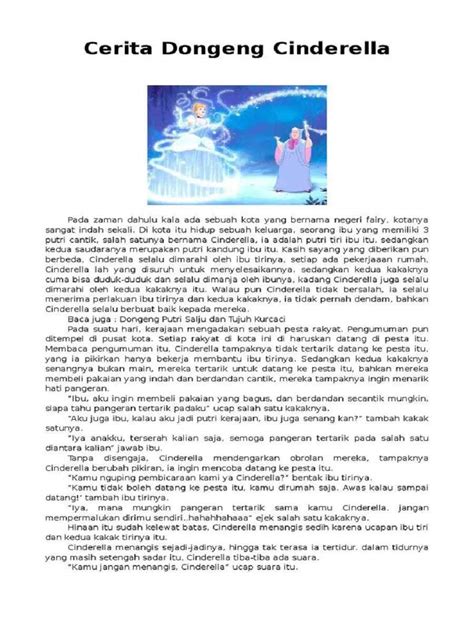 dongeng cinderella singkat | Cerita Dongeng Cinderella dan Pesan Moralnya untuk