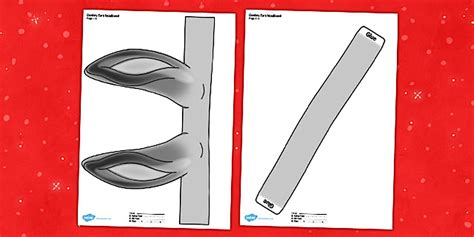 Donkey Ears Headband Template