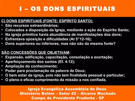 Dons Espirituais Bíblia