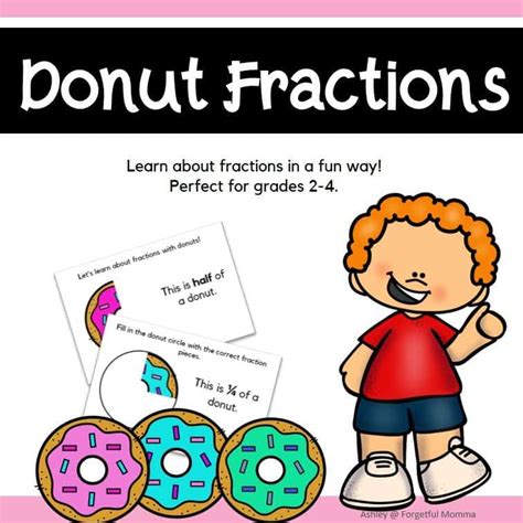 Donut Fractions Fun Math Center Forgetful Momma Shop Math Donut - Math Donut