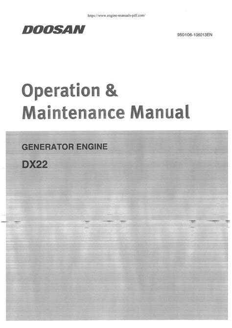 Doosan Generator Operators Manual