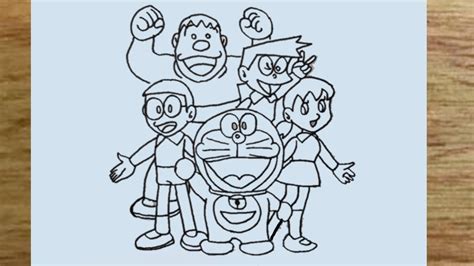 Doraemon All Characters Drawing