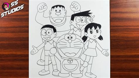 Doraemon Characters Drawing